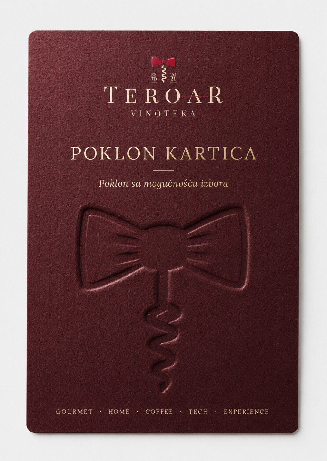 Prednja strana Teroar poklon kartice